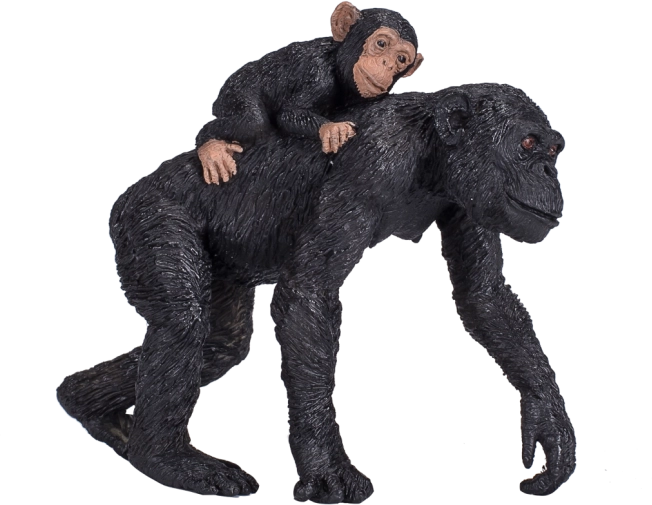 Chimpanzee Figure with Baby – Realistic Animal for Kids and Collectors