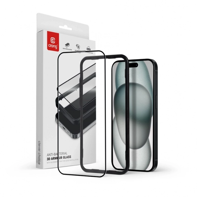 Verre trempé 9H pour iPhone 15 et iPhone 16