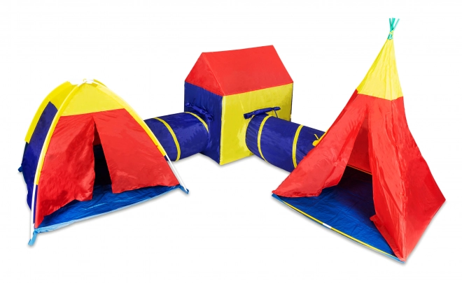 kids 5-in-1 play set of tents with tunnels IPLAY