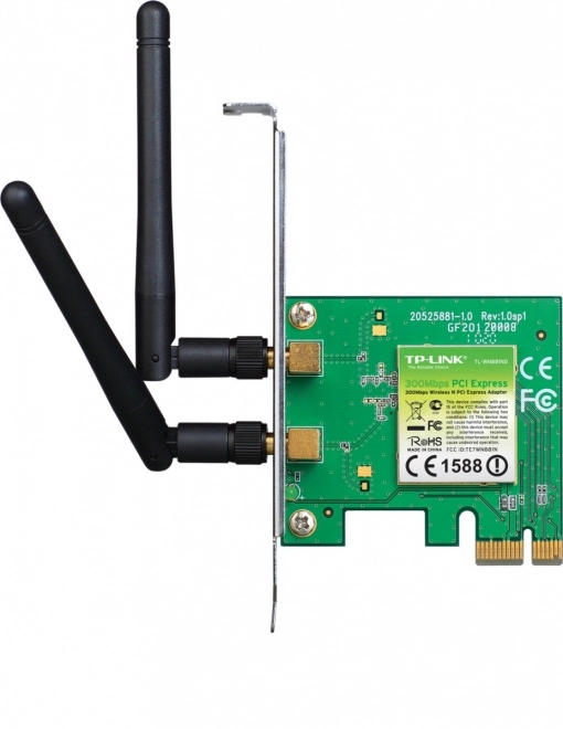 Carte WiFi sans fil N300 PCI-E avec deux antennes