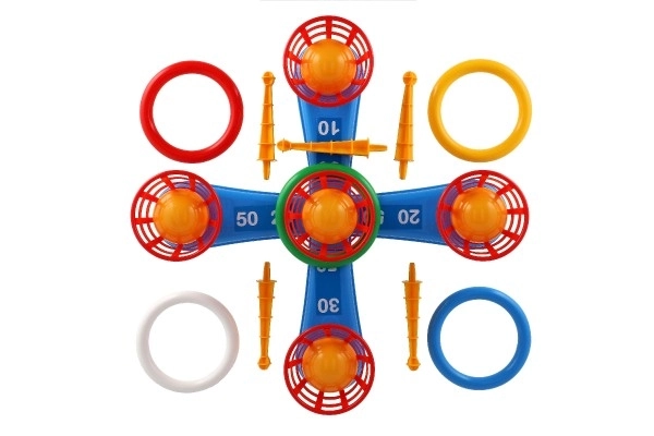 Ring Toss Game with Cross and Baskets