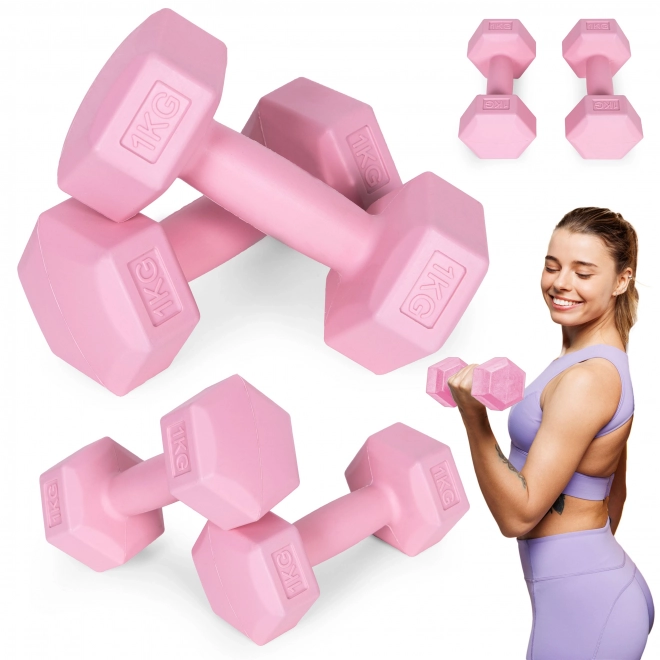Haltères roses 2x1 kg ModernHome