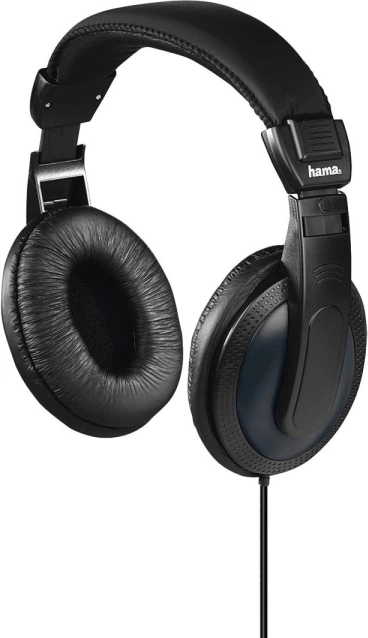 Hama Basic4TV black wired over-ear headphones with extra-long cable