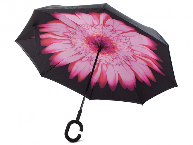 Parapluie inversé pliant avec structure robuste et fils résistants