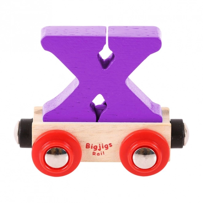Bigjigs Rail Treintje van houten treinset - Letter X