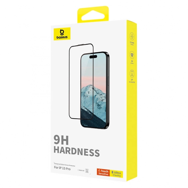 Gehard glas Baseus 0,3 mm voor iPhone 15 Pro