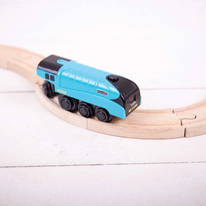 Elektrische locomotief Mallard blauw