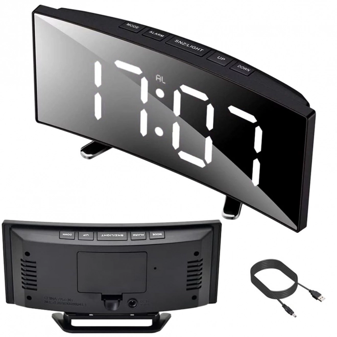 Digitaler Wecker mit LCD Display und Thermometer