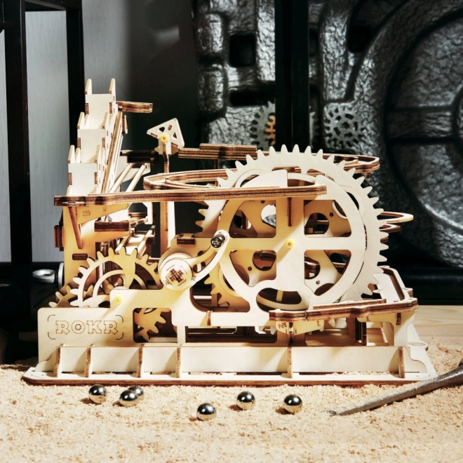 Houten 3D-puzzel Rokr Knikkerbaan Parkour
