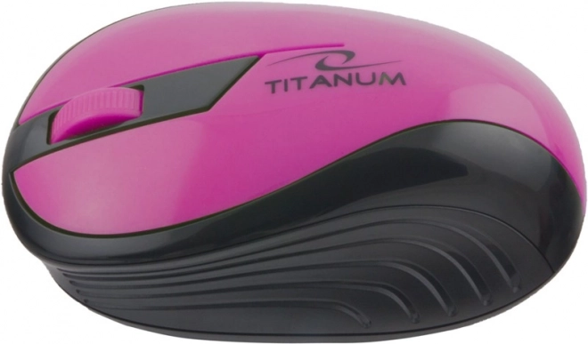 Draadloze optische muis Titanum Rainbow roze