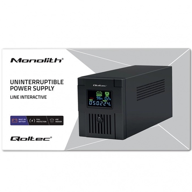 Noodstroomvoorziening Qoltec UPS 2000VA 1200W met LCD en USB