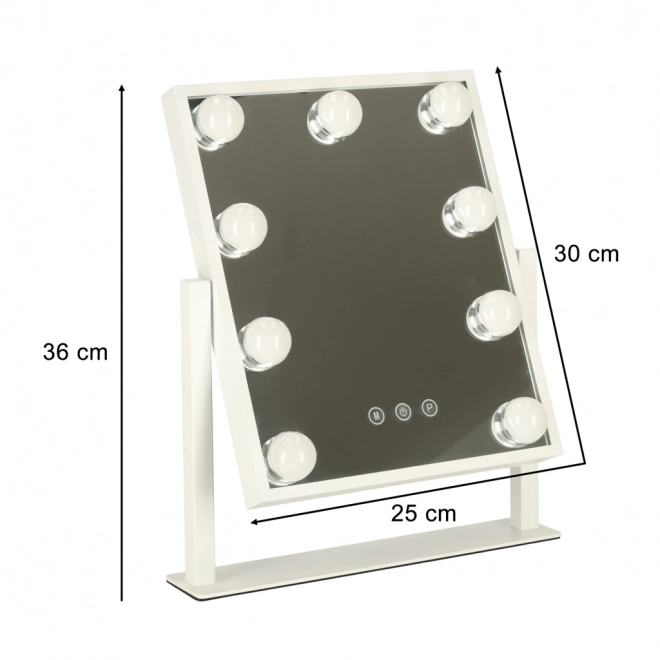Kosmetikspiegel mit LED-Beleuchtung und USB-Anschluss