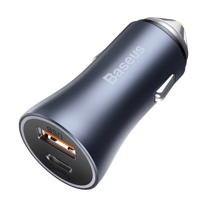 Baseus Car Charger with USB and USB-C, 40W