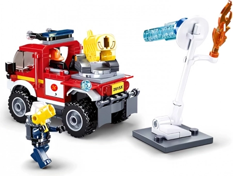 Feuerwehr-Geländewagen mit Wasserkanone