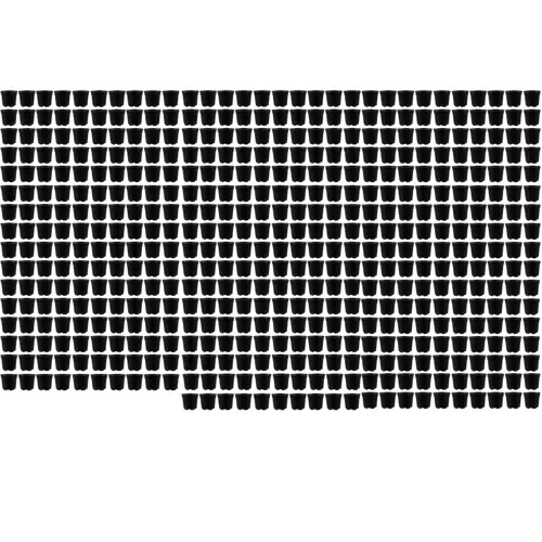 Set mit schwarzen Plastikblumentöpfen - 500 Stück