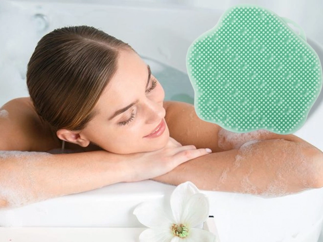 Siliconen massage- en reinigingsborstel