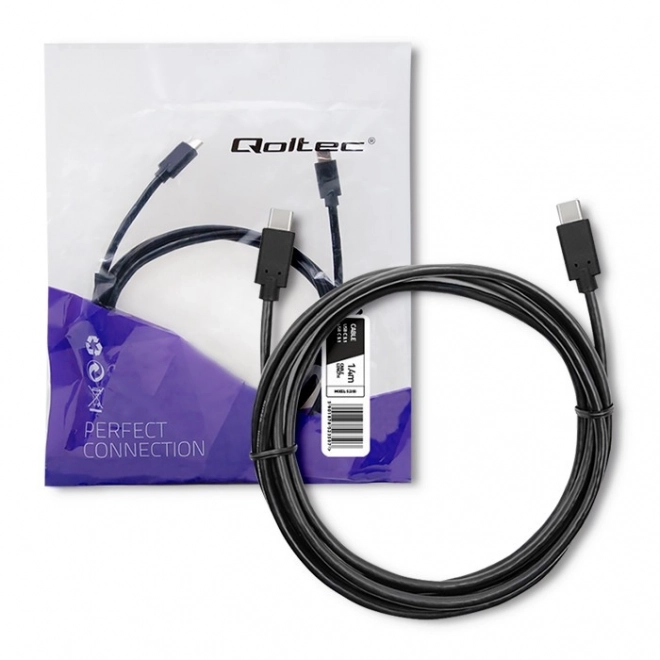 USB 3.1 type C kabel dubbelzijdig 1,4 m zwart