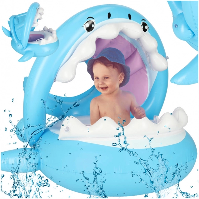 Shark Floatie with Sun Canopy for Babies
