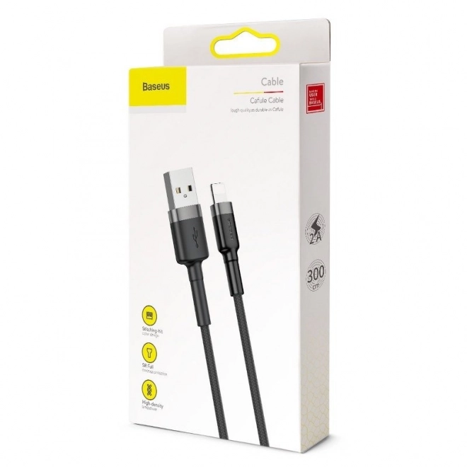 Baseus Cafule USB Lightning Kabel 2A 3m (Zwart Grijs)