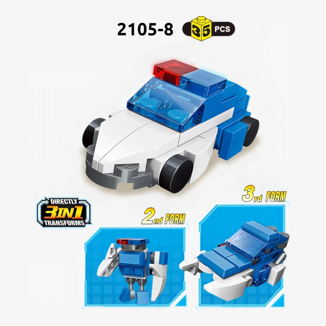 Qman Bouwset Politie Ingenieursteam 3-in-1