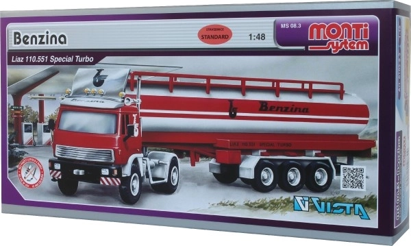 Bouwset Monti Systeem MS 08.3 Benzina Liaz 1:48 in doos 31,5x16,5x7,5cm