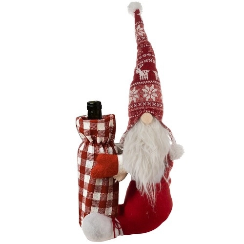 Weihnachtswichtel mit Flaschenhülle