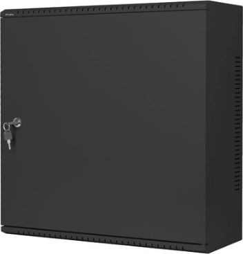 Wandmontierter Low-Profile 19" Rackschrank 6U + 3U, 540 × 200 mm, Schwarz