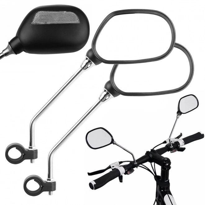 Bicycle Rearview Mirrors with Reflector