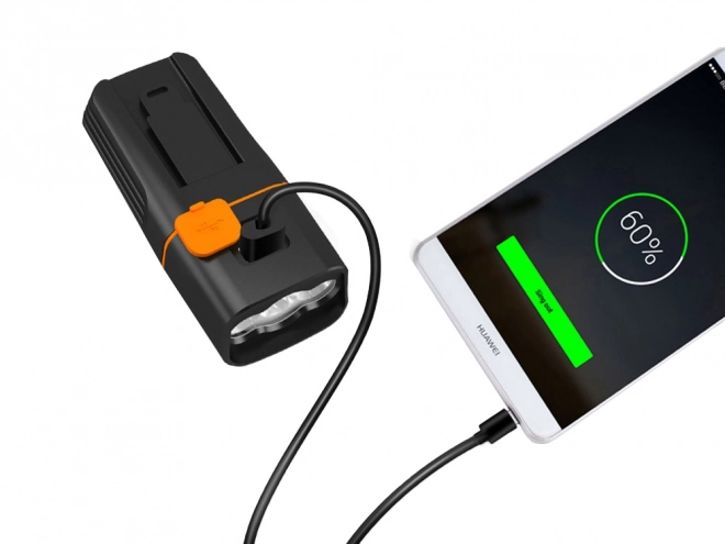 Set voor- en achter LED fietslamp met USB-oplading