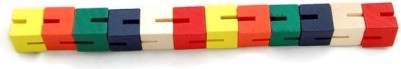 Kleurige houten slangpuzzel