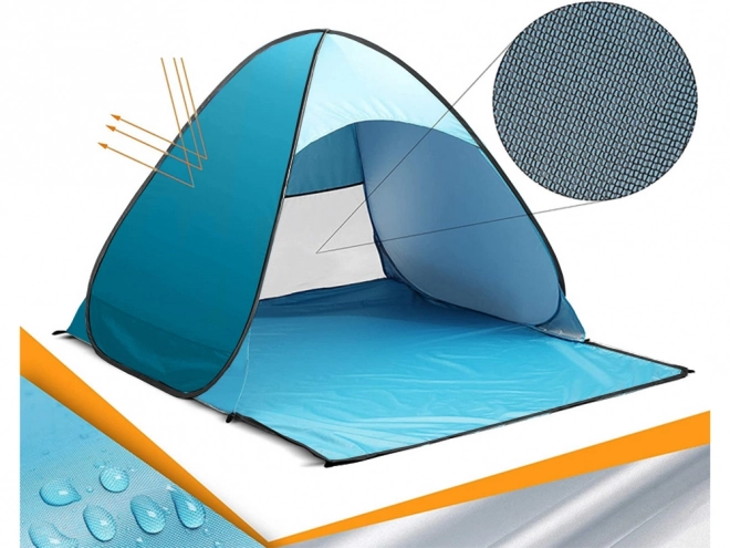 Zelfvouwende strandtent met UV-bescherming