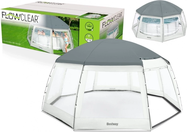Tonnelle pour piscine 600 × 600 × 295 cm Bestway