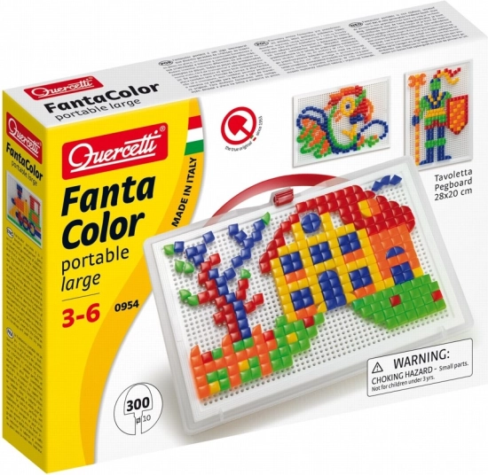 quercetti fantacolor portable mosaïque 300 pcs – formes