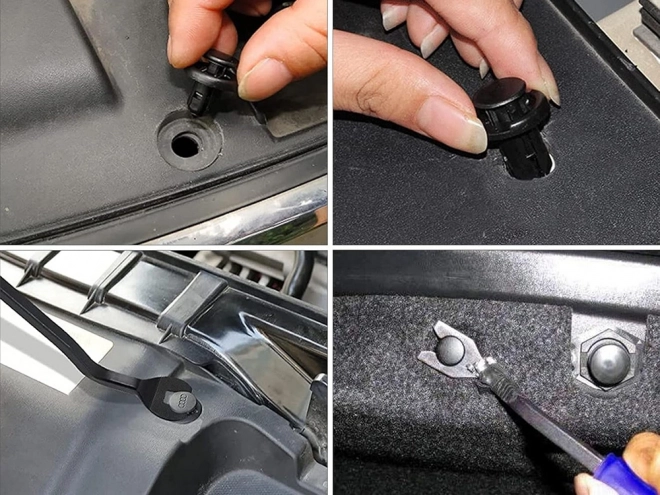 Set of Upholstery Clips for Car