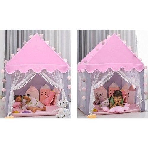 Children's pink tent with led lights