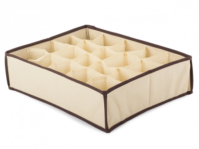 Beige Drawer Organizer for Underwear and Socks