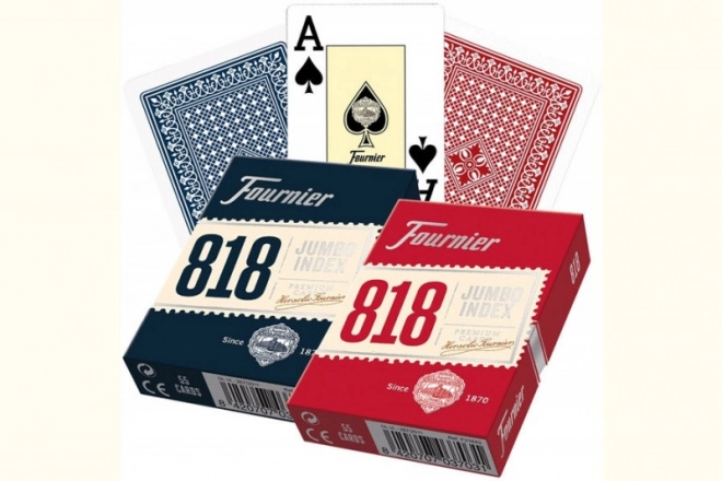 Playing Cards 818 – Red or Blue, Double Jumbo Index