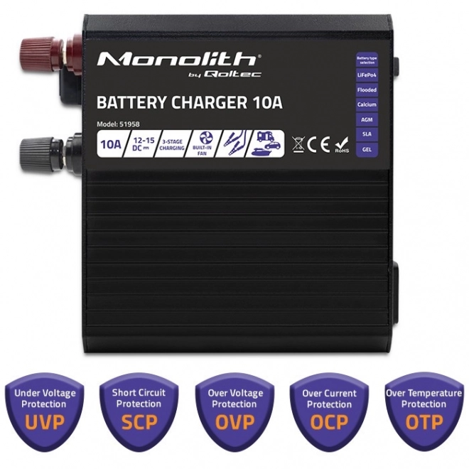 Intelligent oplader Monolith voor LiFePO4 AGM GEL SLA batterijen