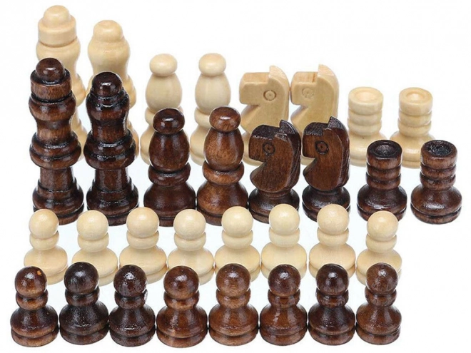 Schach, Dame und Backgammon aus Holz 3-in-1 Set