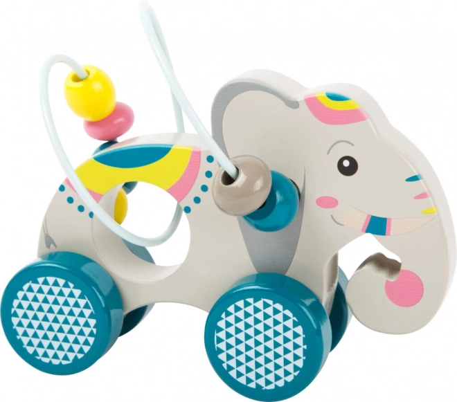 Small Foot Houten olifant op wieltjes Jungle