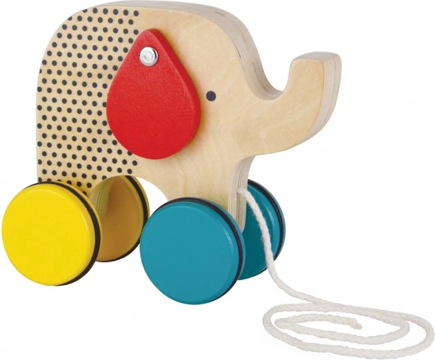 Petit Collage wooden pull-along elephant
