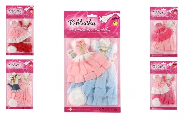 Kleding met accessoires voor poppen 2 stuks