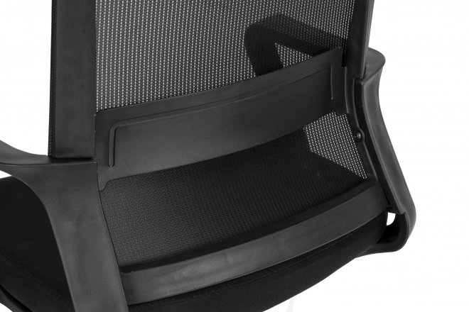 Chaise de bureau, pivotante, profilée, hauteur réglable, noire, ModernHome