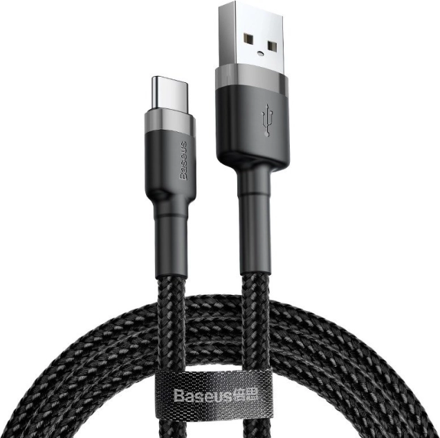 Baseus Cafule USB-C cable for charging and data 1m gray-black