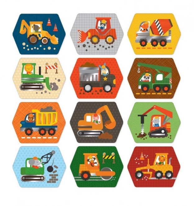 Pexeso Bouwmachines voor Kinderen