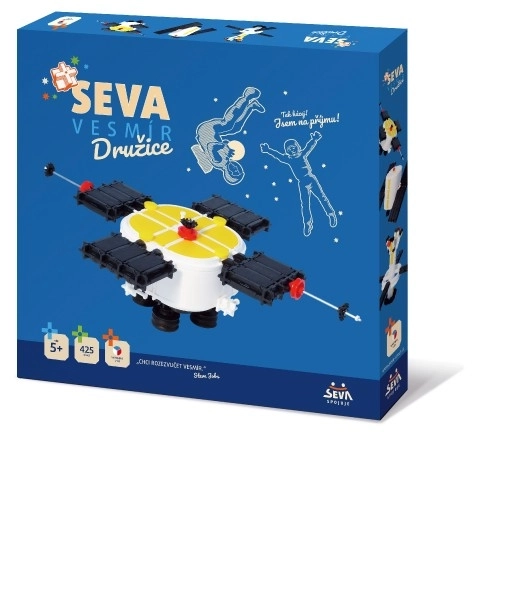 Bouwpakket SEVA RUIMTE Satelliet plastic 425st in doos 35x33x5cm