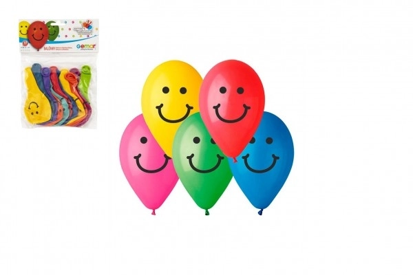 Opblaasbare ballonnen met lachgezichtjes - 10 stuks