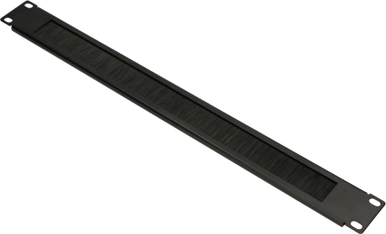 Black cable organizer with brush-through passage