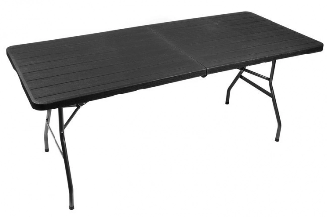 Schwarzer Klappbarer Gartentisch 180cm