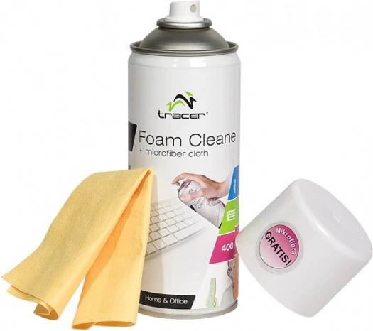 Reinigungsschaum für Kunststoff 400 ml mit Mikrofaser